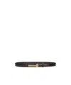 Dolce & Gabbana Brushed Calfskin Belt In Black