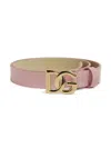 Dolce & Gabbana Logo-buckle Belt In Pink
