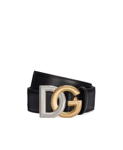 DOLCE & GABBANA DOLCE  GABBANA LOGO PLAQUE BELT
