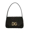Dolce & Gabbana Logo-buckle Padded Leather Bag In Black