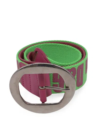 Pre-owned Dolce & Gabbana Logo Buckled Belt In Green