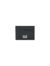 Dolce & Gabbana Dauphine Leather Cardholder With Tonal Stitching In Black