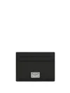 Dolce & Gabbana Black Textured Calf Leather Bi-fold Wallet In Black