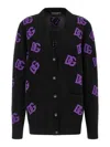 Dolce & Gabbana Logo Cardigan Sweaters And Cardigans Multicolor In Black