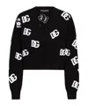 Dolce & Gabbana Logo Embroidered Cardigan In Black