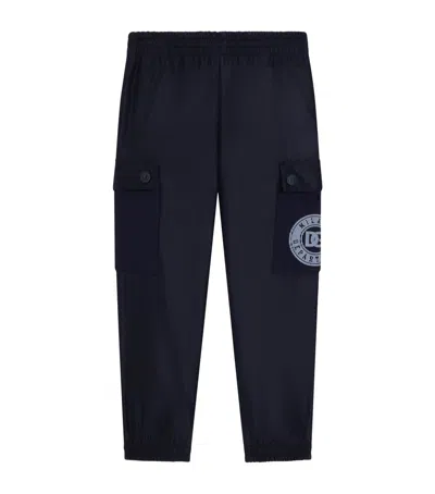 Dolce & Gabbana Kids' Logo Cargo Trousers In Blue
