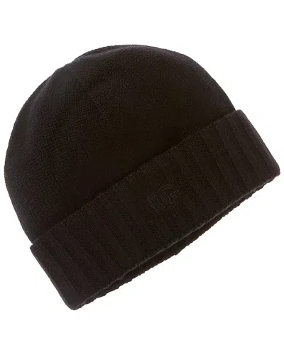 Dolce & Gabbana Logo Embroidered Knitted Beanie In Black