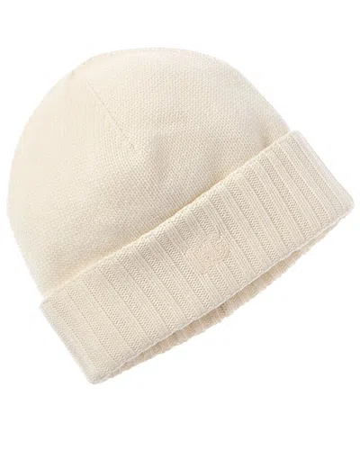 Dolce & Gabbana Logo Cashmere Beanie In White