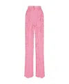 Dolce & Gabbana Floral Lace Tailored Trousers In Pink