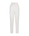Dolce & Gabbana Floral Jacquard Tailored Trousers In White