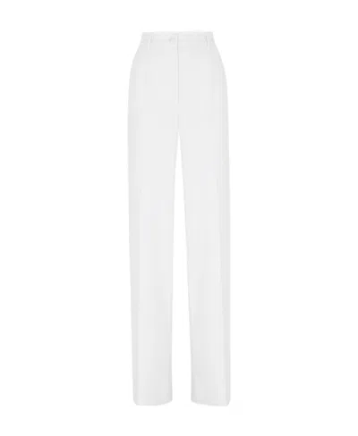 Dolce & Gabbana Logo Casual Pants In White
