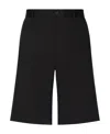 Dolce & Gabbana Stretch Cotton Shorts With Branded Tag In Black