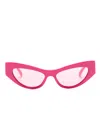 Dolce & Gabbana Logo Cat-eye Sunglasses In Pink