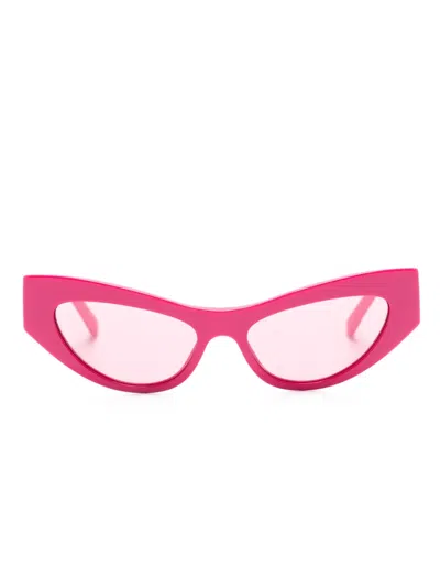 Dolce & Gabbana Logo Cat-eye Sunglasses In Pink