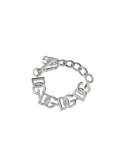 Dolce & Gabbana Logo Chain Bracelet In Silver