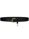 Dolce & Gabbana Logo Charm Belt Accessories In Black