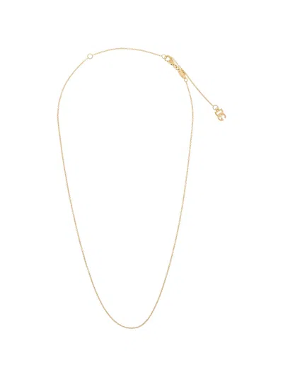 Dolce & Gabbana Logo Charm Chain Necklace In Gold