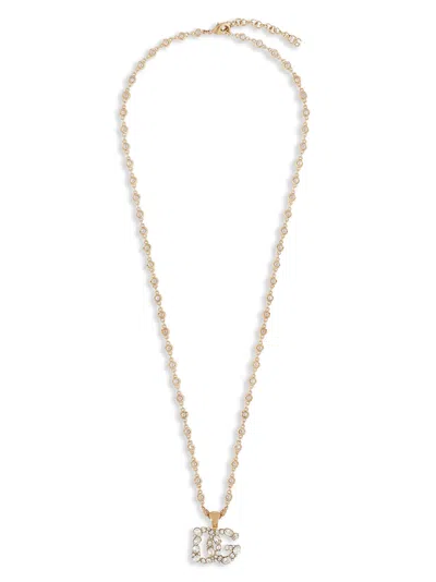 Dolce & Gabbana Logo-pendant Necklace In Gold
