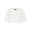 Dolce & Gabbana Elasticated-waistband Cotton-blend T-shirt In White