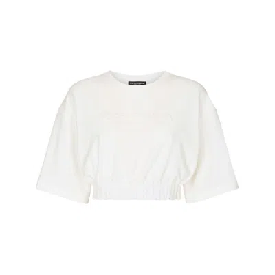 DOLCE & GABBANA DOLCE & GABBANA LOGO CHENILLE TOP