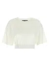 Dolce & Gabbana Chenille Top With Tonal-logo In White