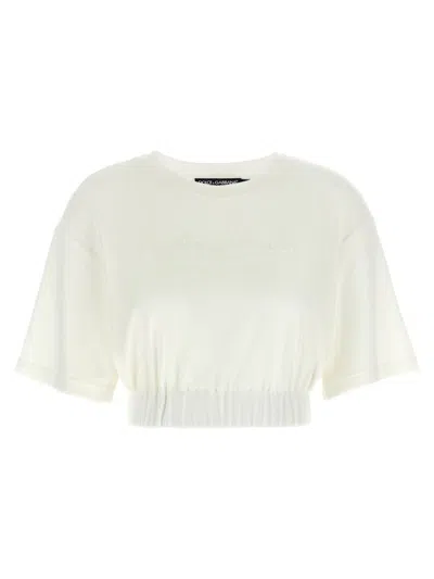 DOLCE & GABBANA DOLCE & GABBANA LOGO CHENILLE TOP