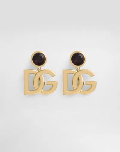 Dolce & Gabbana Logo Clip Earrings In Gold