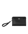 Dolce & Gabbana Black Clutch With Removable Wrist Strap And Logo Plaque On The Front In Black