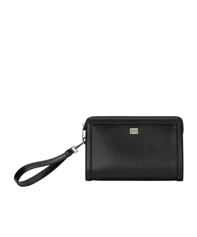 Dolce & Gabbana Logo Clutch In Black