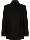 Dolce & Gabbana Double-breasted Wool-cashmere Peacoat In Black