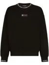 Dolce & Gabbana Logo-print Cotton-blend Sweatshirt In Black