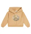 Dolce & Gabbana Logo Cotton Jersey Hoodie In Brown