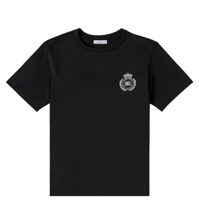 DOLCE & GABBANA LOGO COTTON JERSEY T-SHIRT