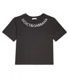 Dolce & Gabbana Logo Cotton Jersey T-shirt In Black