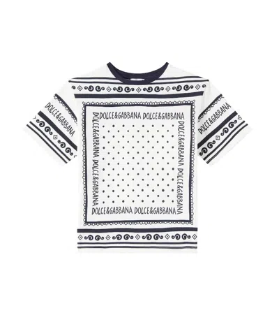Dolce & Gabbana Kids' Logo Cotton Jersey T-shirt In White