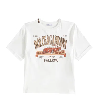 Dolce & Gabbana Kids' Boys White Cotton Classic Car T-shirt