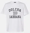 Dolce & Gabbana Jersey T-shirt With Dolce&gabbana Logo Embroidery And Lettering In Animal Print