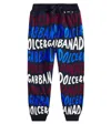 Dolce & Gabbana Blue Trousers For Boy With Logo In Blue