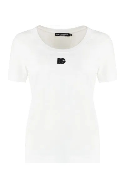 Dolce & Gabbana Logo Cotton T-shirt In White