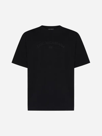 Dolce & Gabbana Cotton T-shirt With Logo In Black