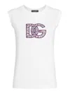 Dolce & Gabbana Women Logo Cotton T-shirt In White