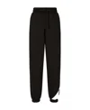 Dolce & Gabbana Logo Cotton Track Pants In Black
