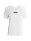 Dolce & Gabbana Logo Cotton Crew Neck Regular Fit T-shirt In White