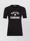 Dolce & Gabbana Black Cotton Logo T-shirt In Black