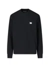 Dolce & Gabbana Sweatshirt With Logo Plaque In Black