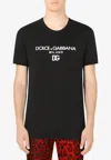 Dolce & Gabbana Jersey Round-neck T-shirt With Dg Milano Embroidery In Black