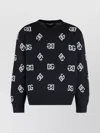 Dolce & Gabbana Monogram Black Jacquard Jumper In Black