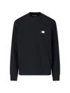 Dolce & Gabbana Sweatshirt With Logo Plaque In Black