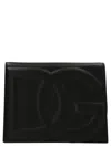 Dolce & Gabbana Black Calfskin Shoulder Bag With Embossed Logo And Adjustable Strap