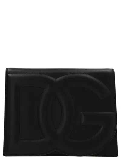 Dolce & Gabbana Logo Crossbody Bag Crossbody Bags Black In Negro